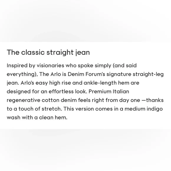 Aritzia Denim Forum Arlo High Rise Straight Cropped Raw Hem Jeans, Size 28 - Picture 2 of 4